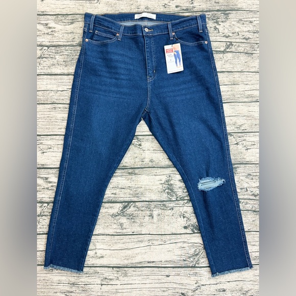 Levi's Denim - Levi's Women's Heritage High Rise Jeans, Size 20 W35, Distressed Knee, Raw Hem